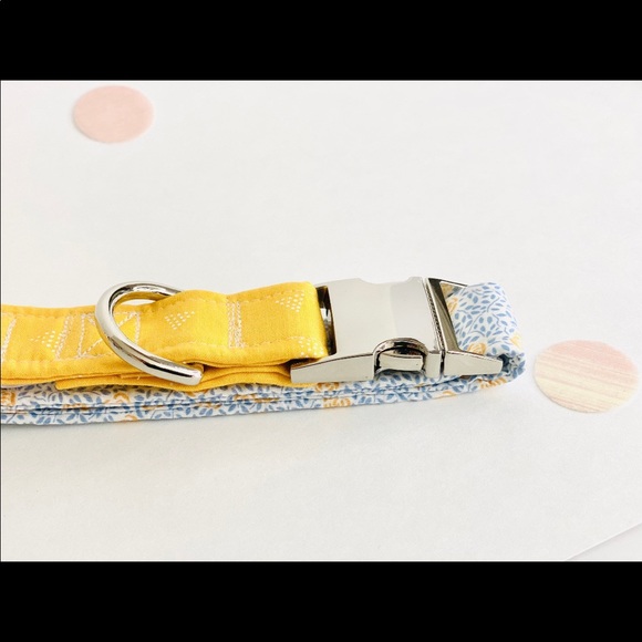 NEW - Beautiful Dog Collar - Two Toned, Yellow & Blue - Size:Large 18 - 22inch - Picture 3 of 14
